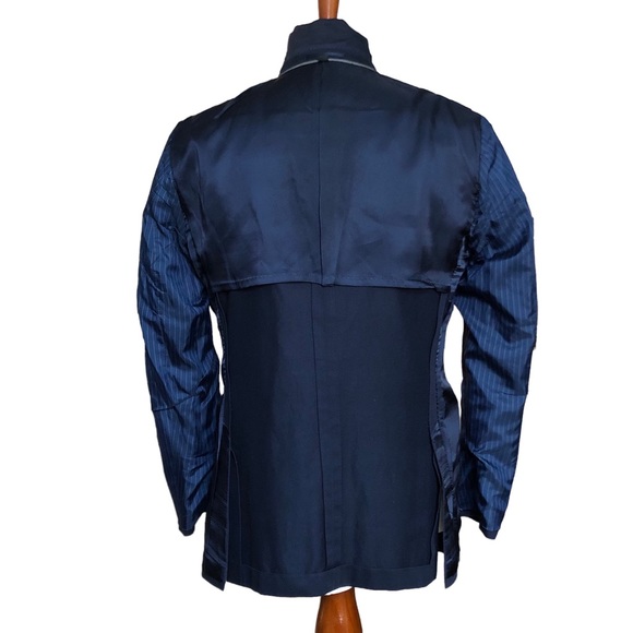 j crew ludlow 40r slim blazer jacket dark blue wool duca visconti di modrone - Picture 4 of 11